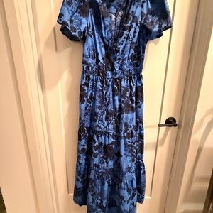Anthropologie Somerset Blue Floral Dress